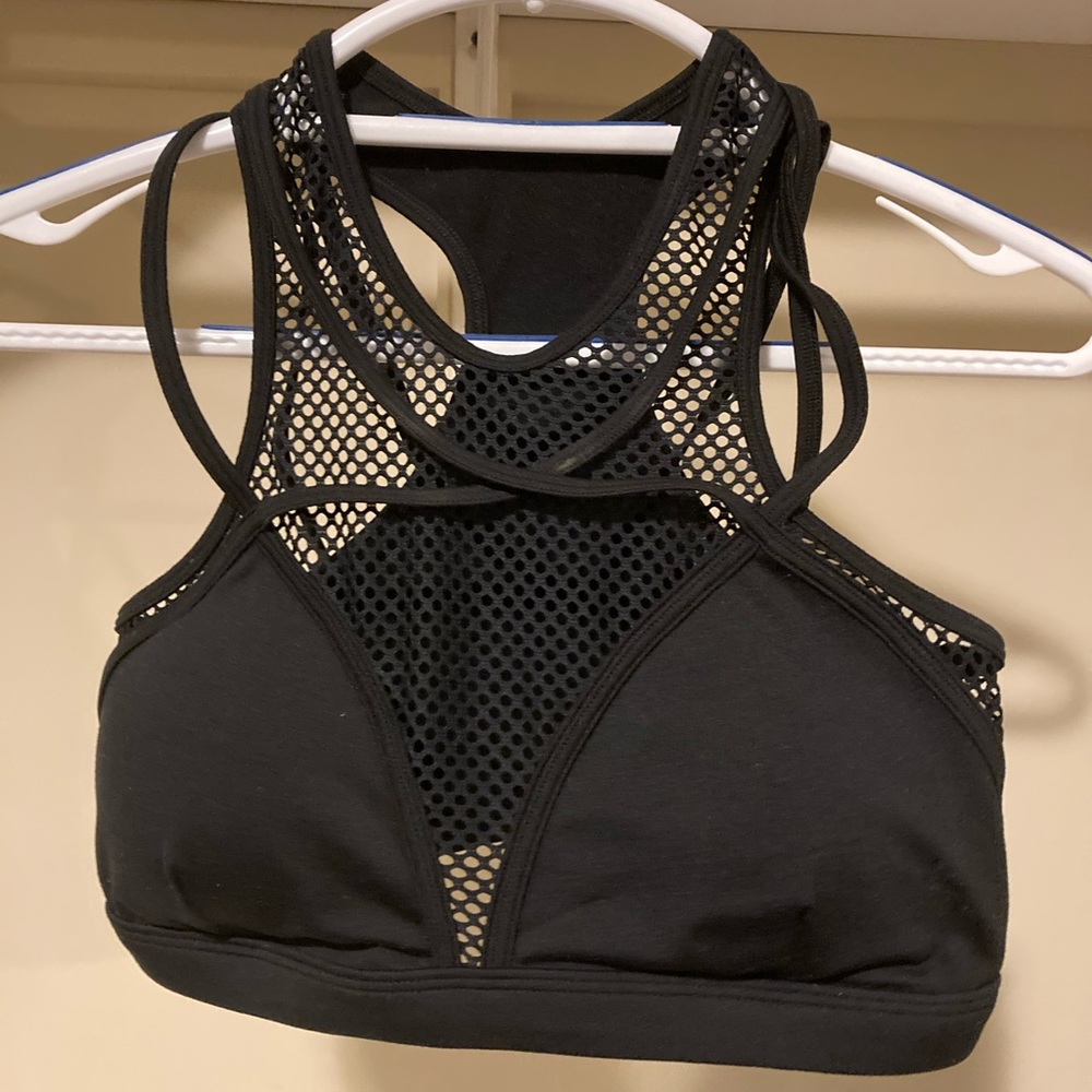 Bombshell Sportswear Black Mesh Sports Bra